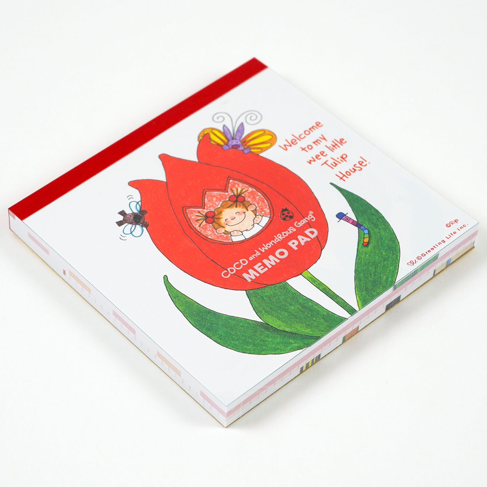 coco醬_鬱金香 120枚 方形便條紙 memo｜日本Greeting Life