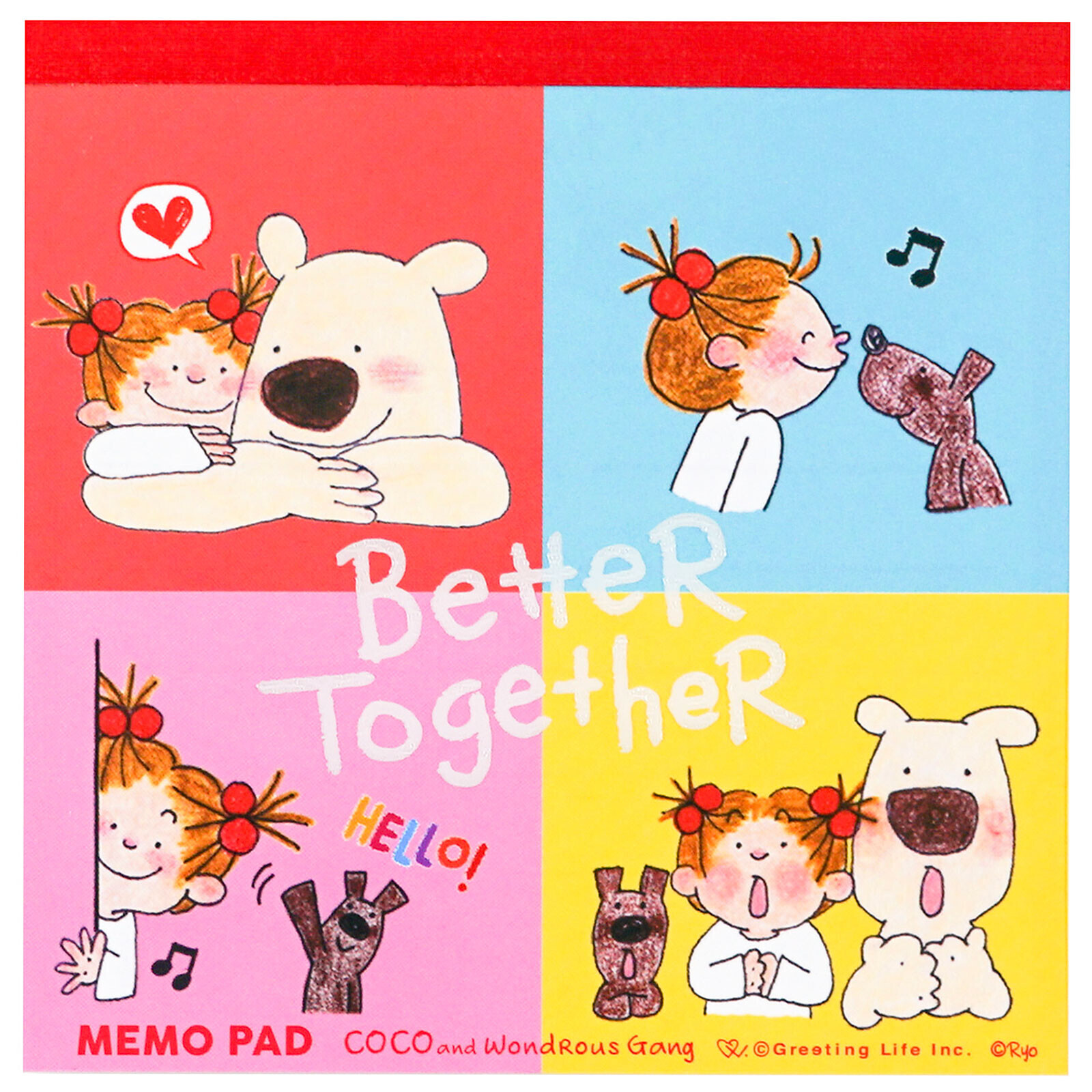 coco醬 120枚 方形便條紙 memo｜日本Greeting Life