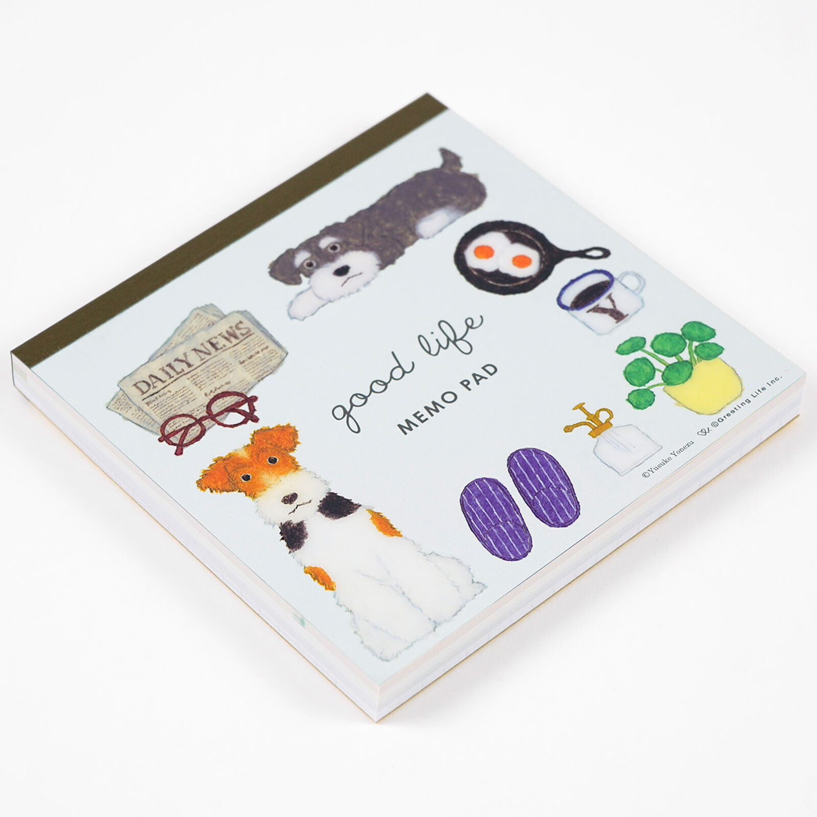 米津祐介_狗 120枚 方形便條紙 memo｜日本Greeting Life