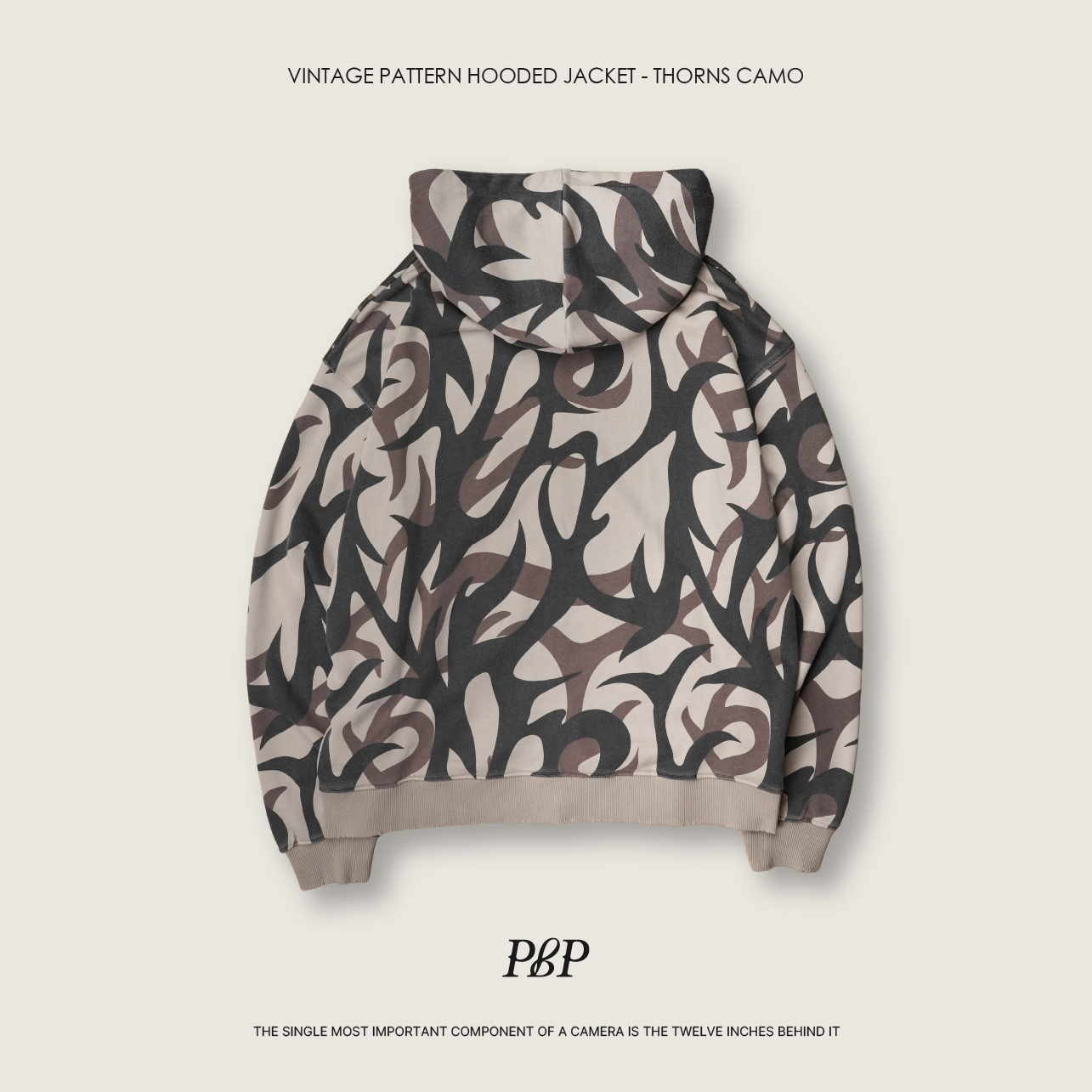 P.B.P - VINTAGE PATTERN HOODED JACKET - THORNS CAMO