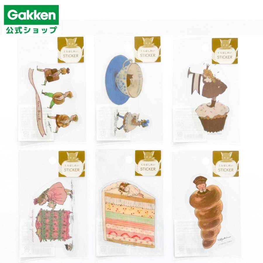 くらはしれい 繪本女孩 PET透明防水大貼紙 6款｜日本Kurahashirei