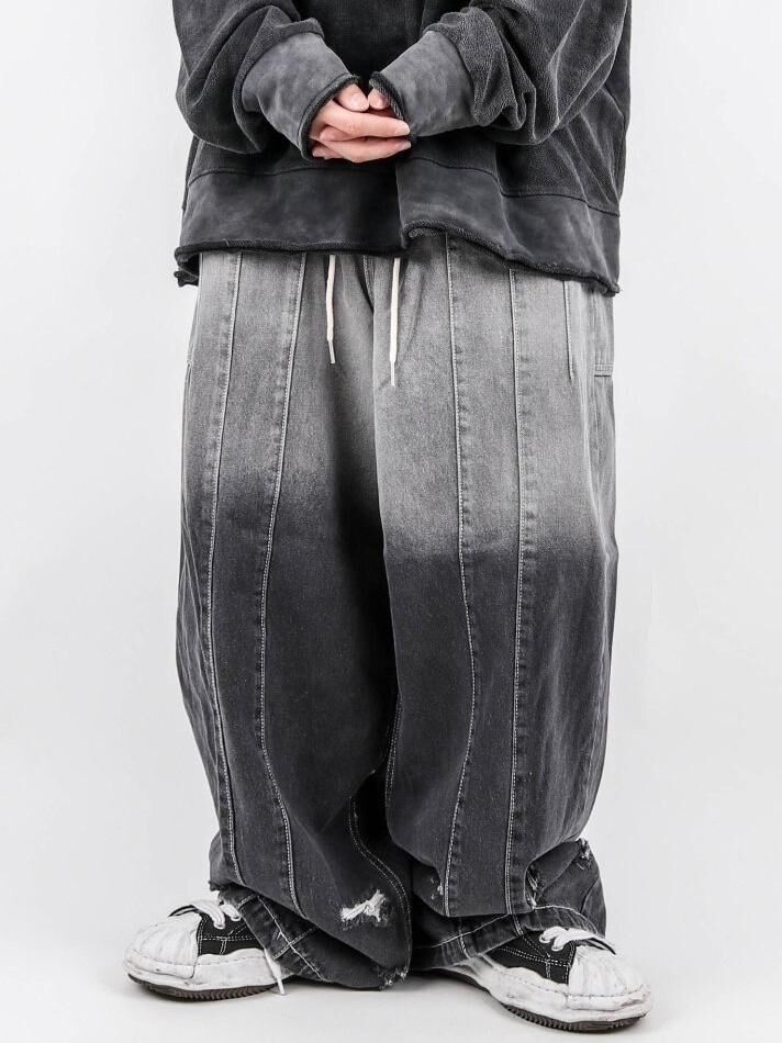 洗水破洞鬆身牛仔褲 UNUSED-112P