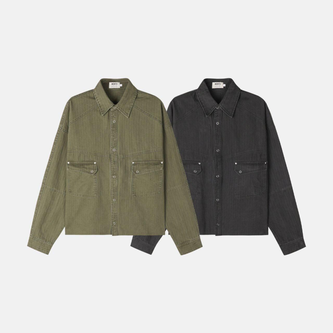 淨色長袖恤衫 MENTO-004S