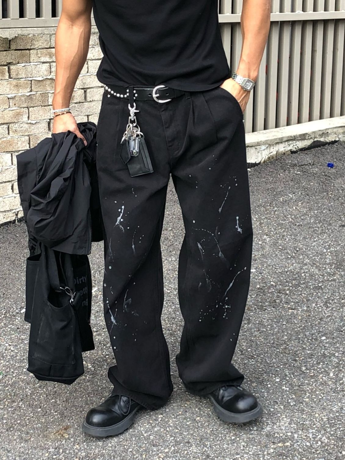 潑墨鬆身褲 MENTO-007P