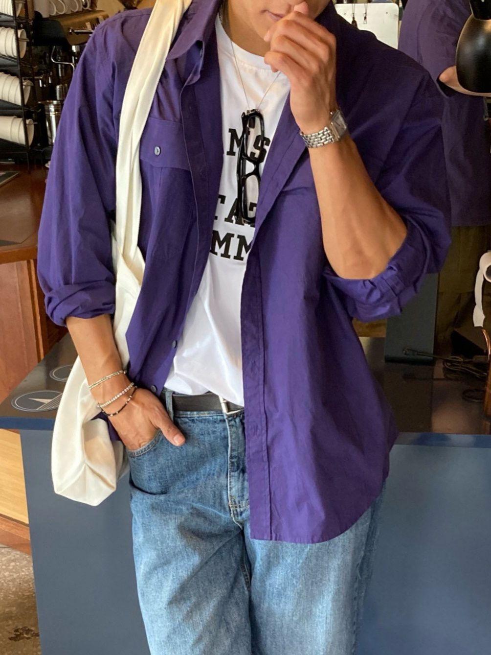 淨色長袖恤衫 MENTO-010S