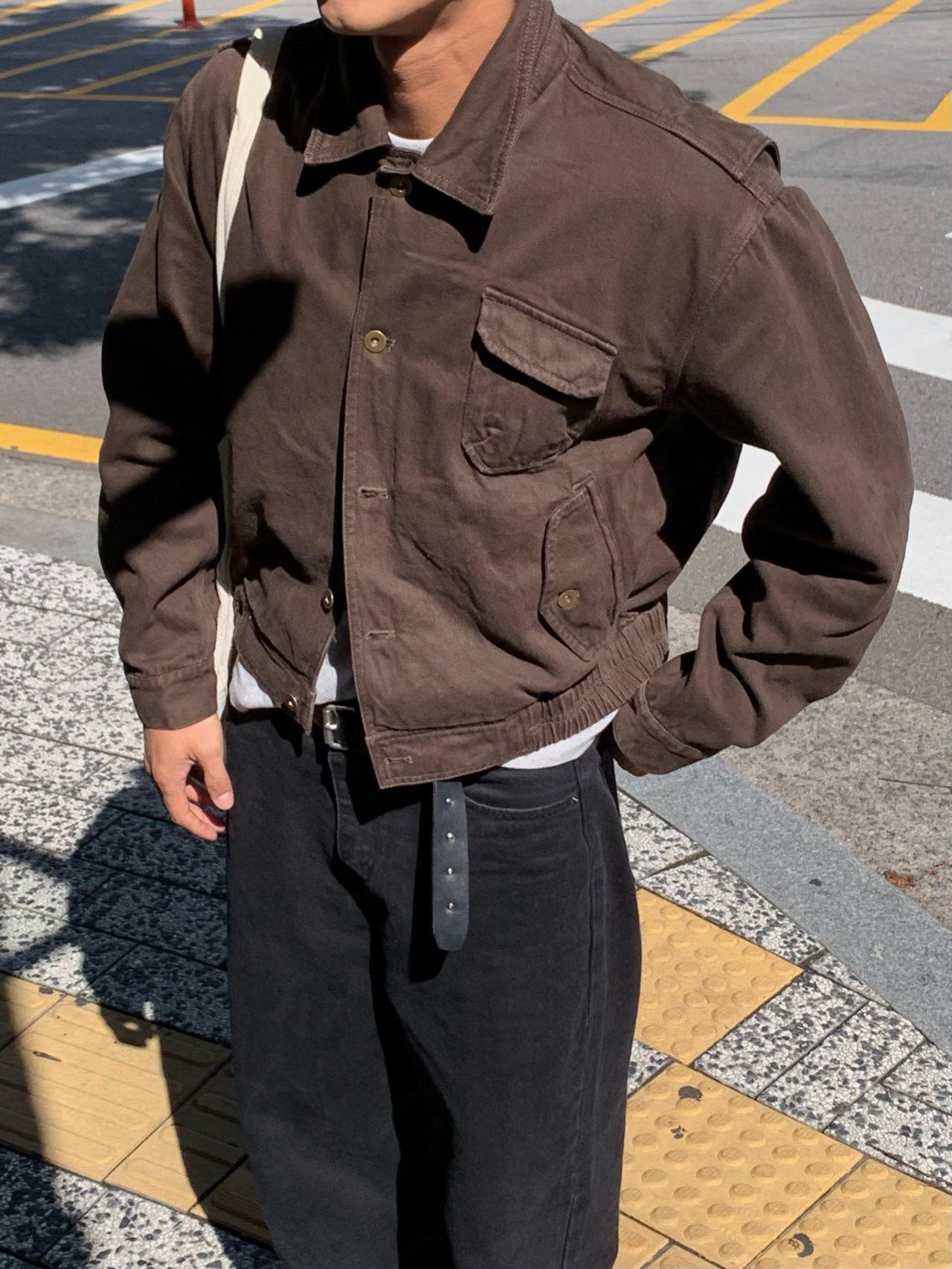 淨色反領開胸外套 MENTO-012JK