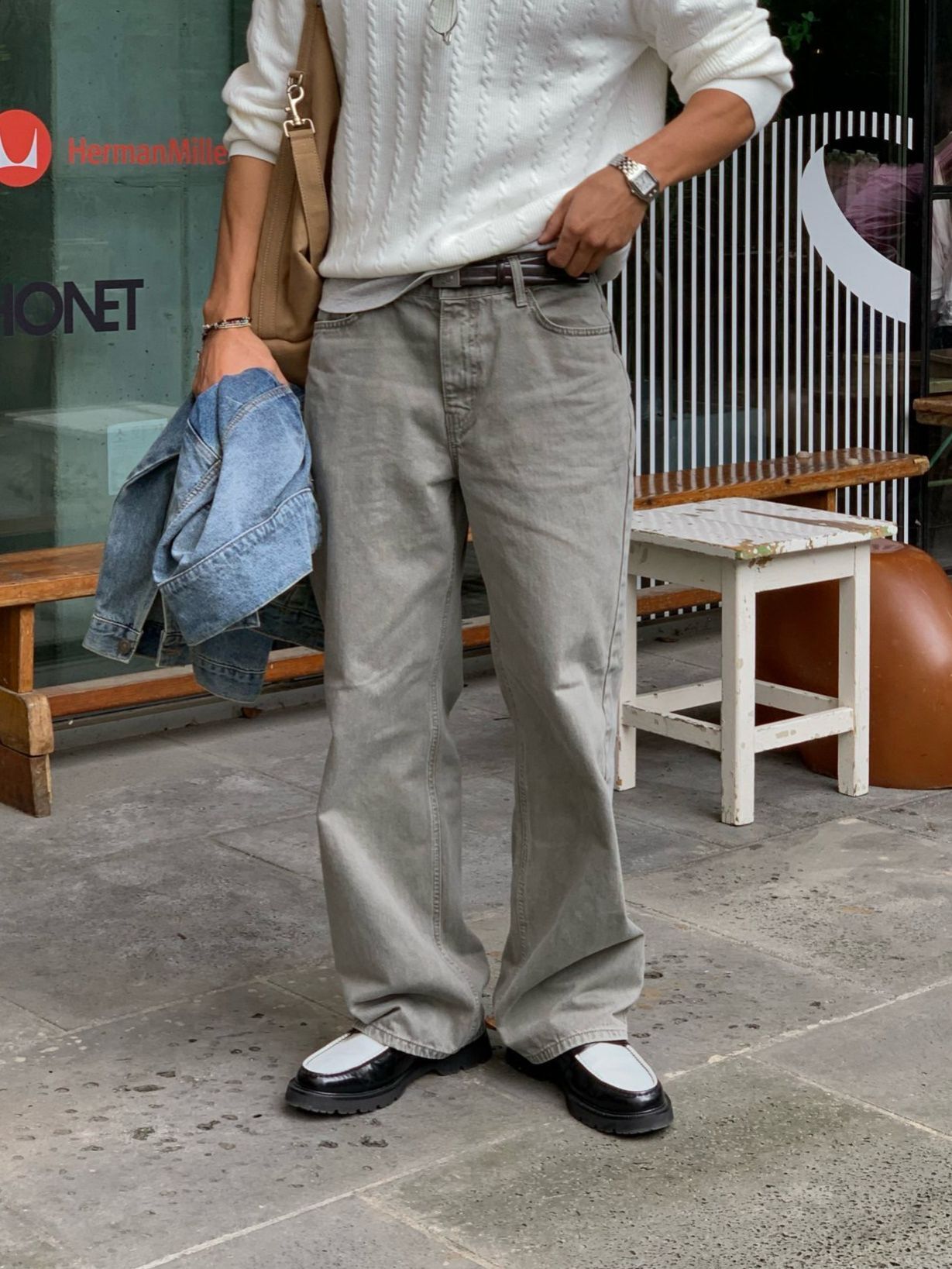 淨色鬆身褲 MENTO-014P