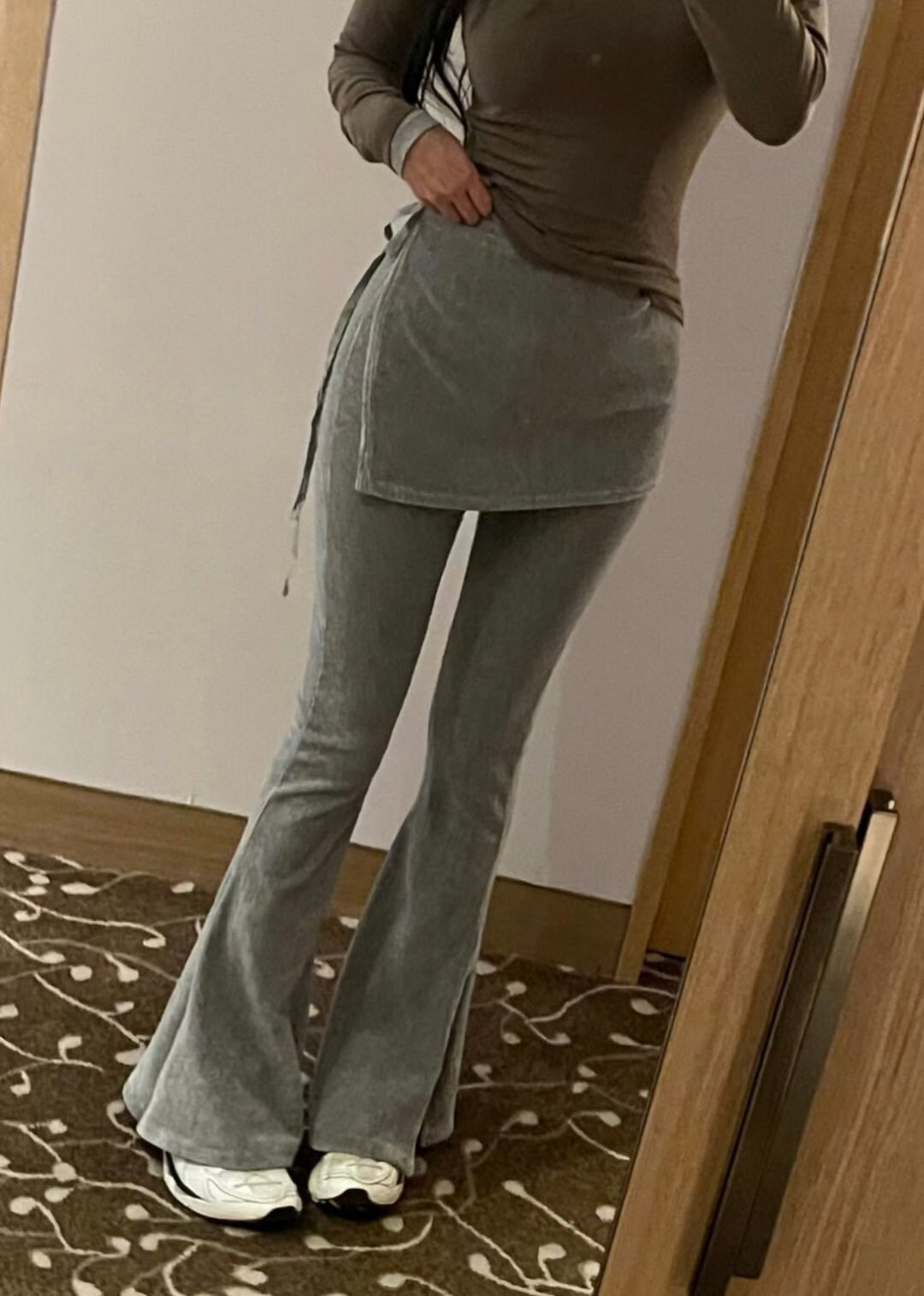 絨布裙罩喇叭長褲