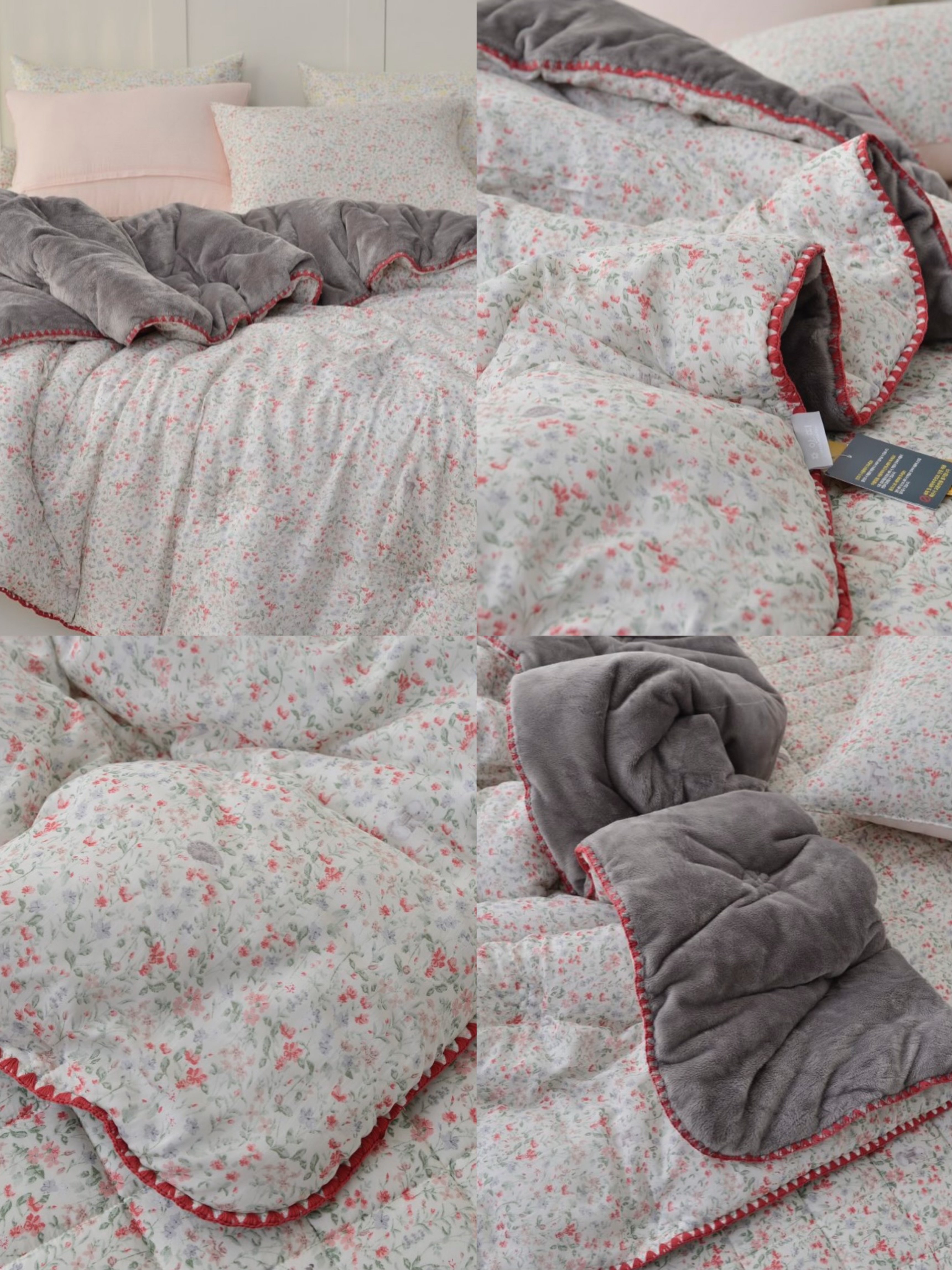 A1KR02 碎花冬被 正面100%天絲，反面100%短絨毛*一張包京東