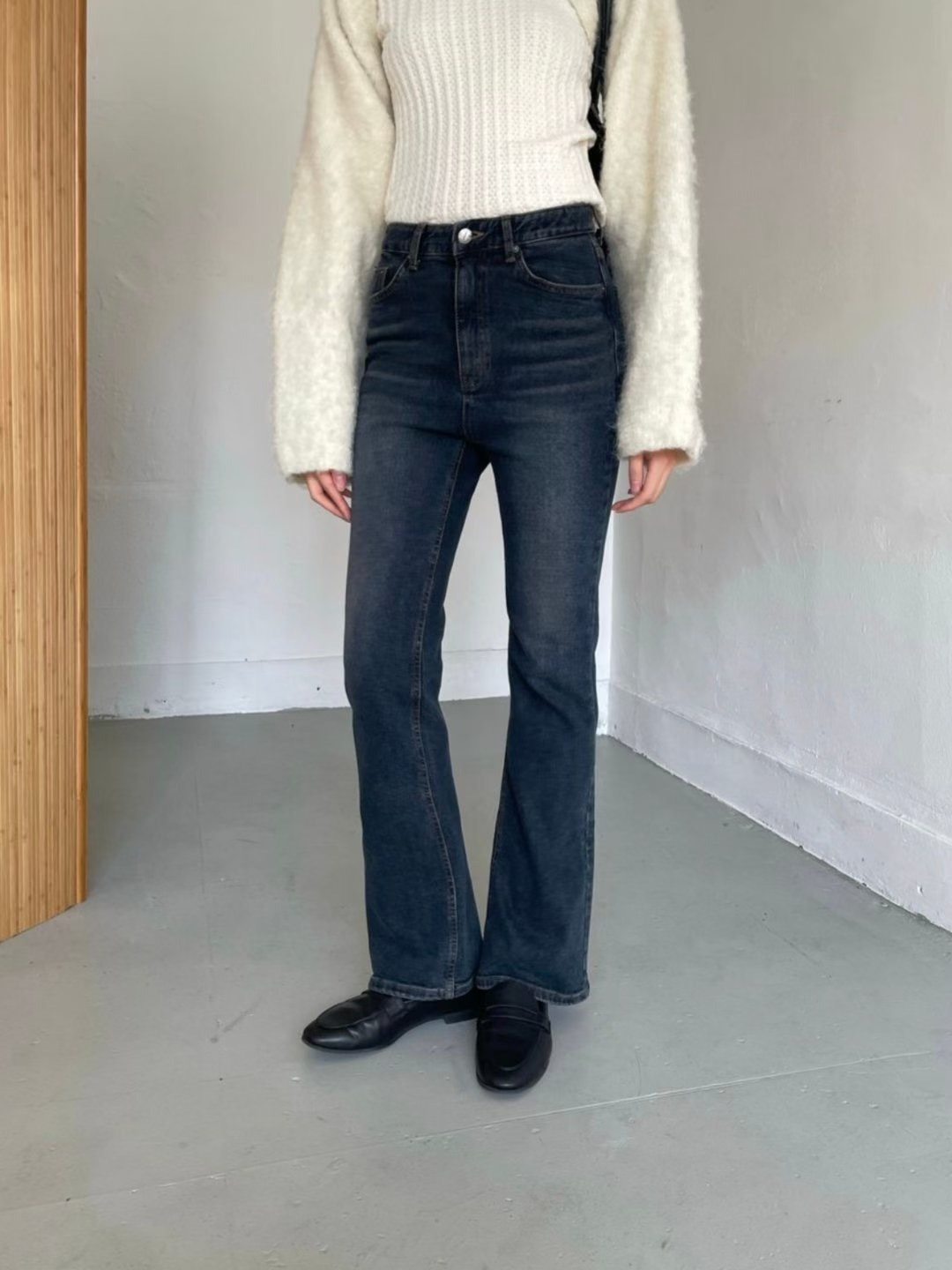 985內刷毛牛仔長褲