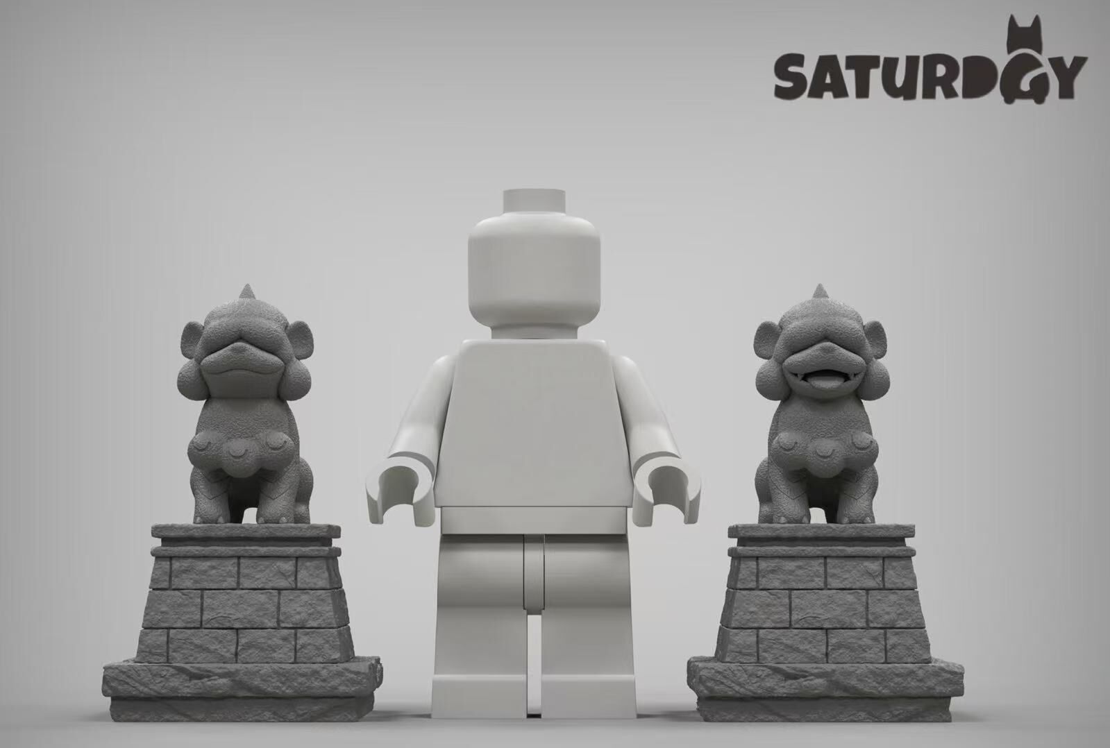 【預訂】【Saturday】石獅子 (2個一組)