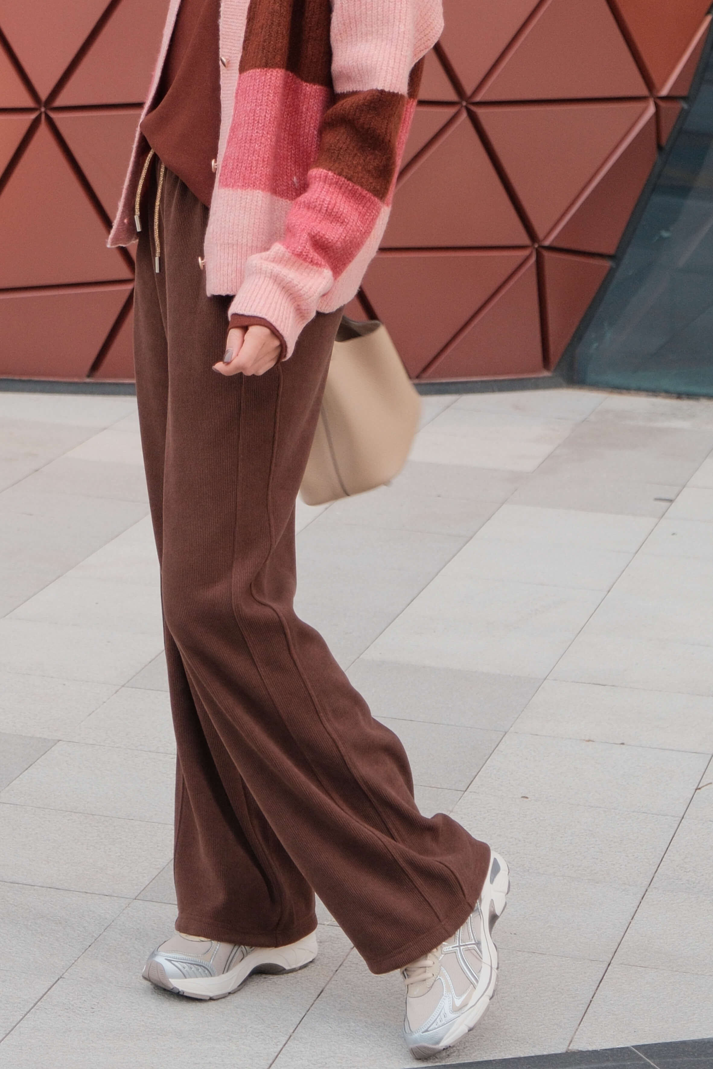 Crystal-Embellished Stripe Texture Pants_PT261L22