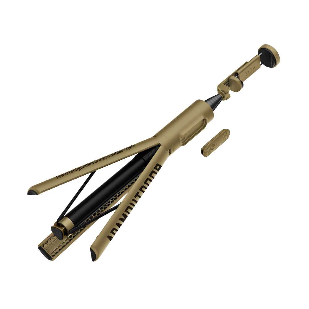 ADAMOUTDOOR｜充電式極限彈射藍芽自拍棒 【沙】