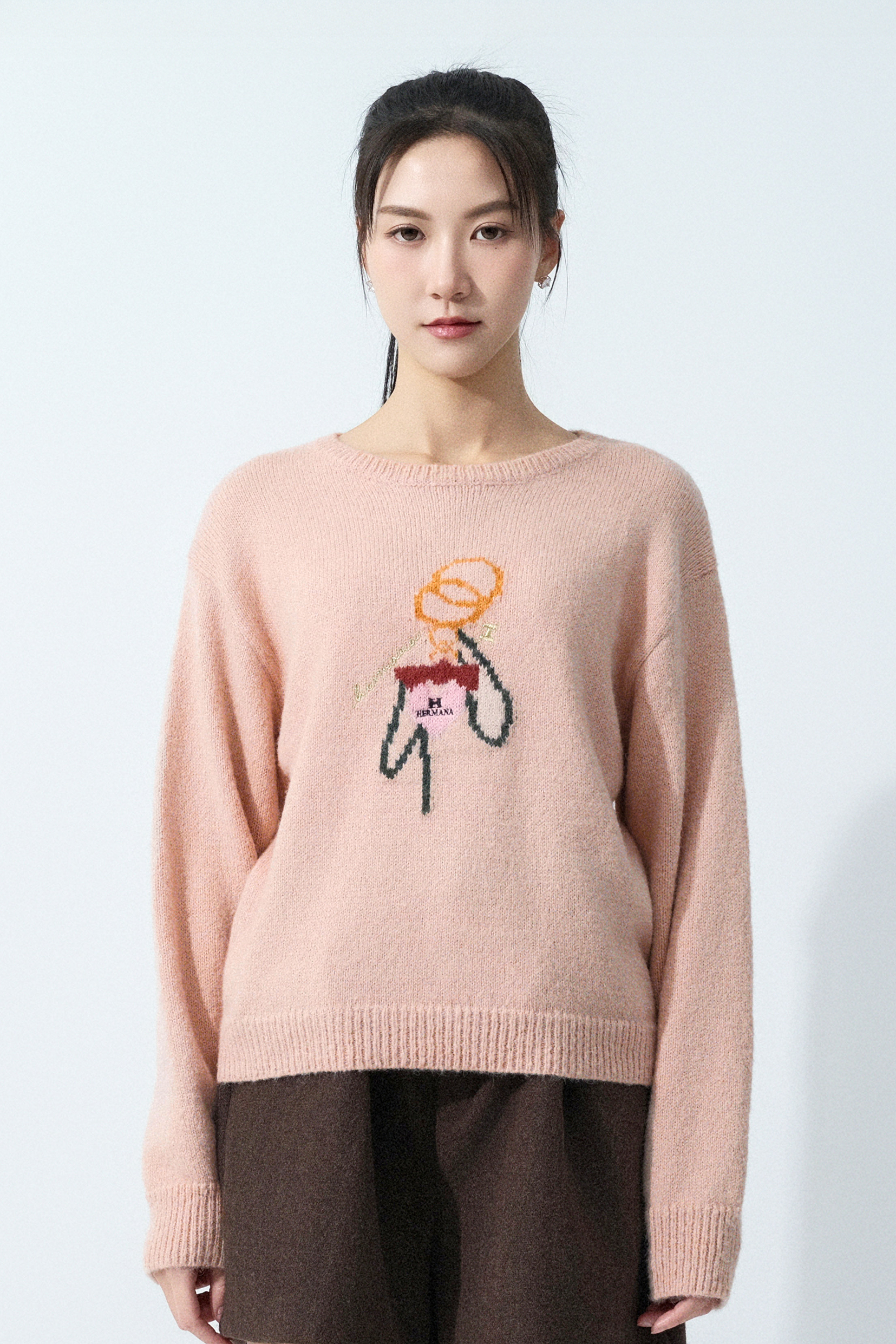 HERMANA心心匙扣織花冷衫 (預購產品）