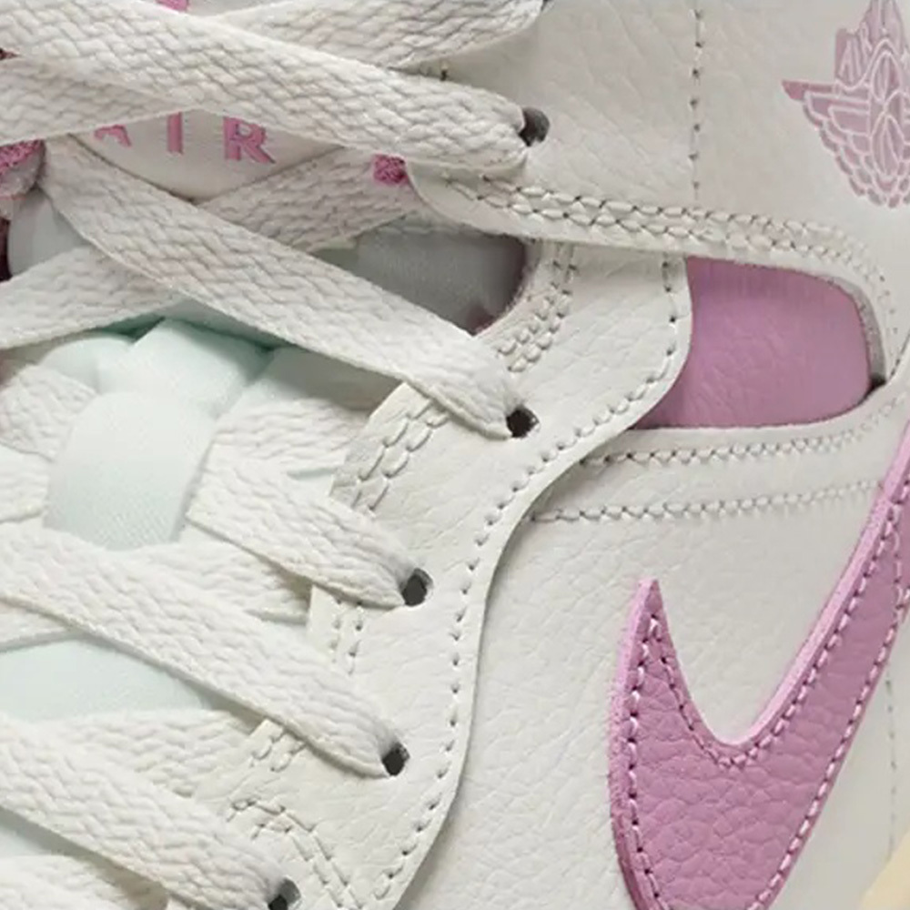 W Nike Air Jordan 1 Mid 白粉 氣墊 仿舊中底 休閒鞋 運動鞋 女鞋 BQ6472-162