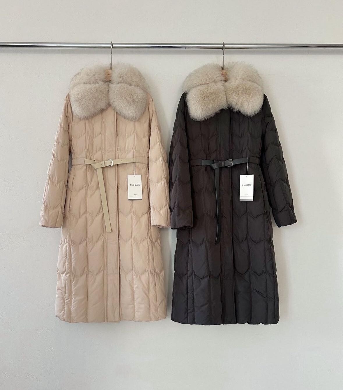 NE27 領口狐狸毛 鴨絨80 胸40 長46 $2399 (一口價)