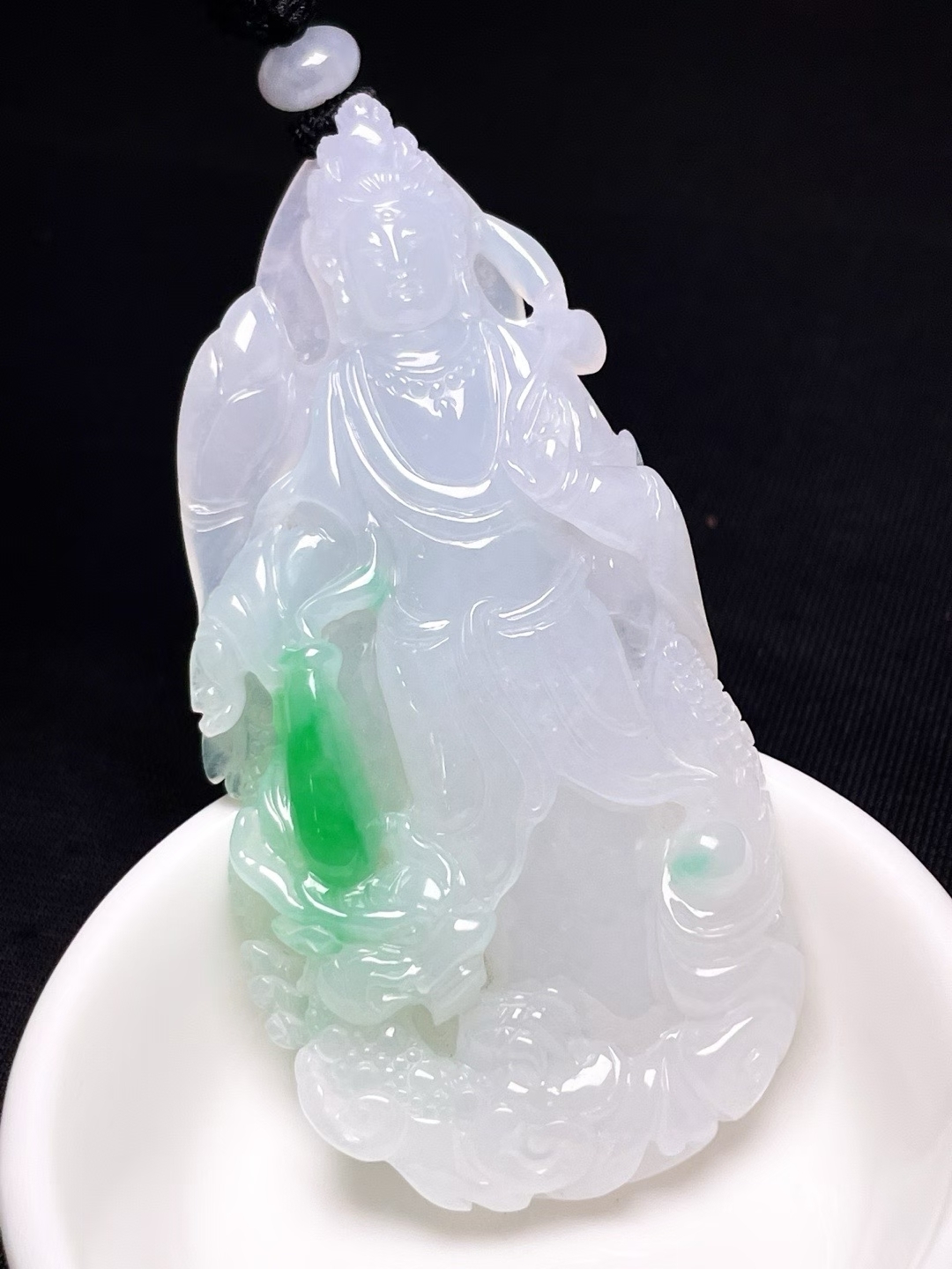 翡翠觀音吊墜,天然翡翠A玉, 緬甸玉, Jade, Jadeite