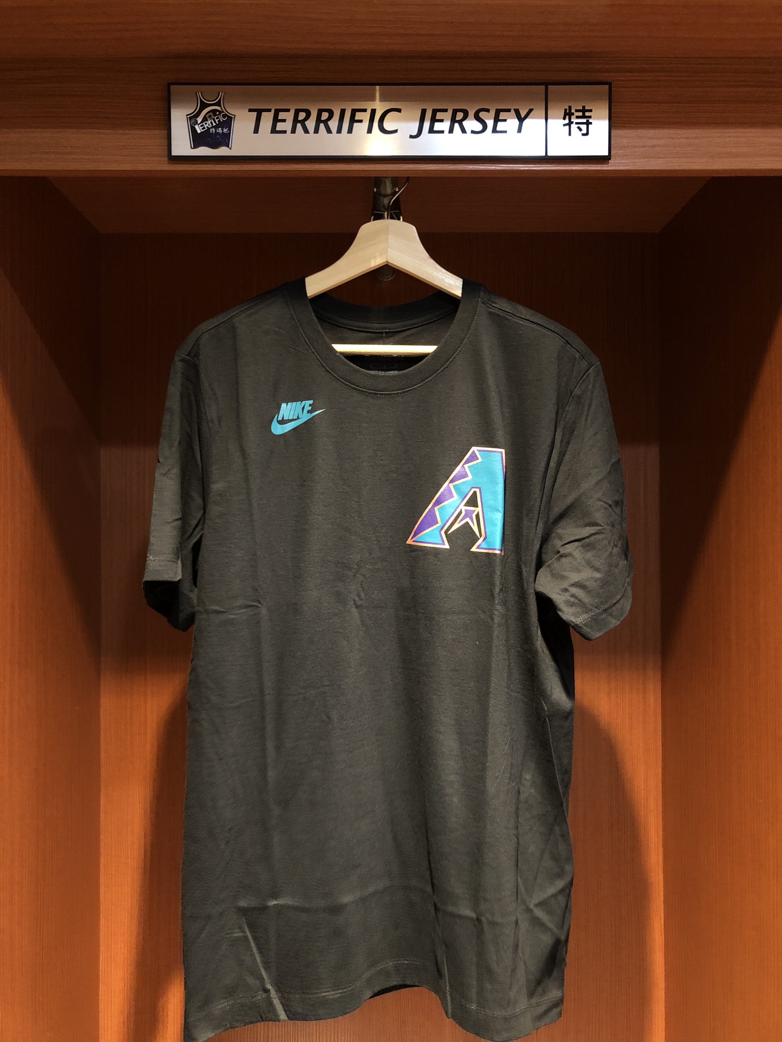 MLB短袖 Randy Johnson 亞利桑那響尾蛇黑 復古 Nike Player Name Tee 棉質 短袖 全新