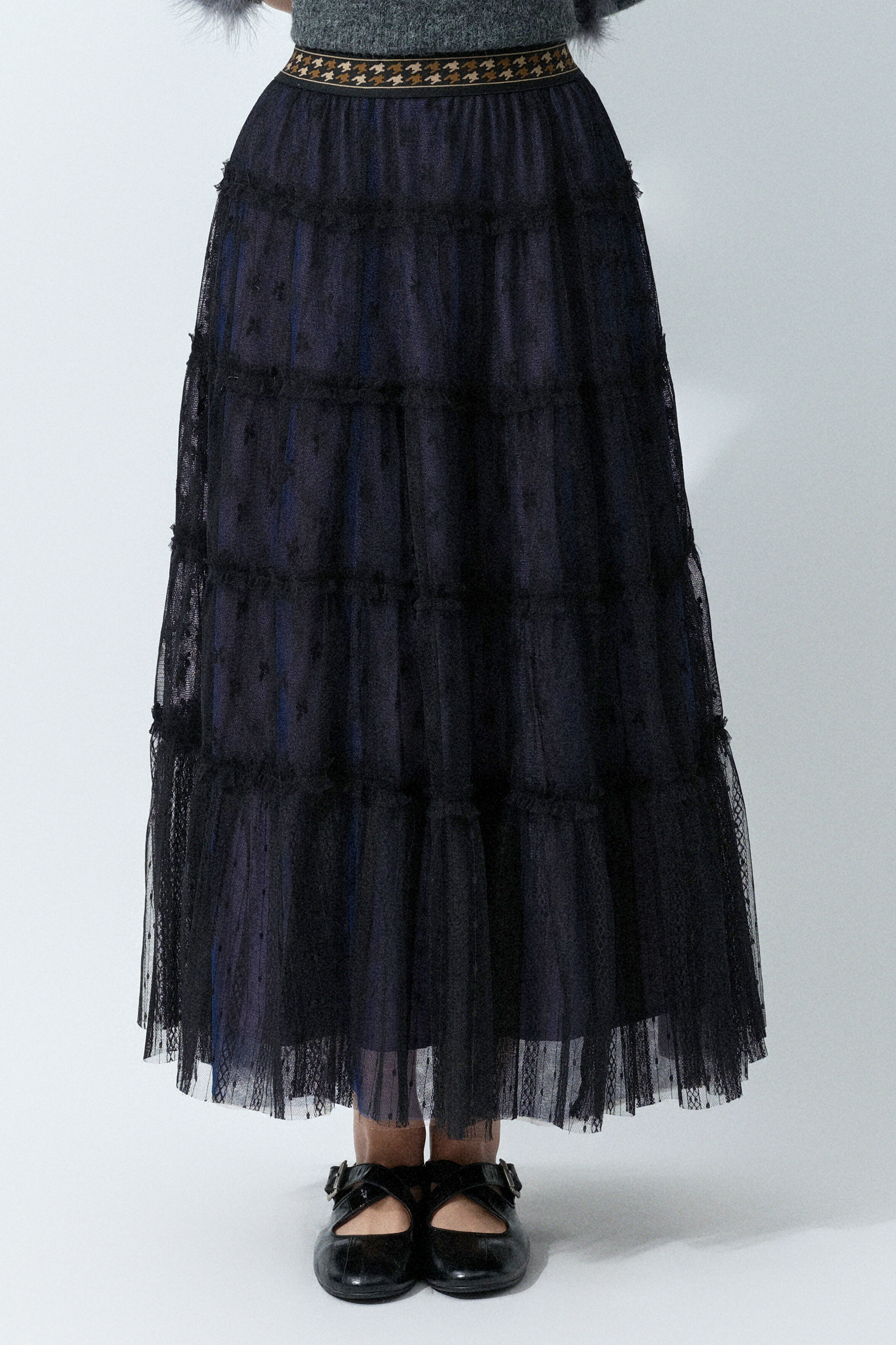 花花網混色紗蛋糕裙（預購產品）