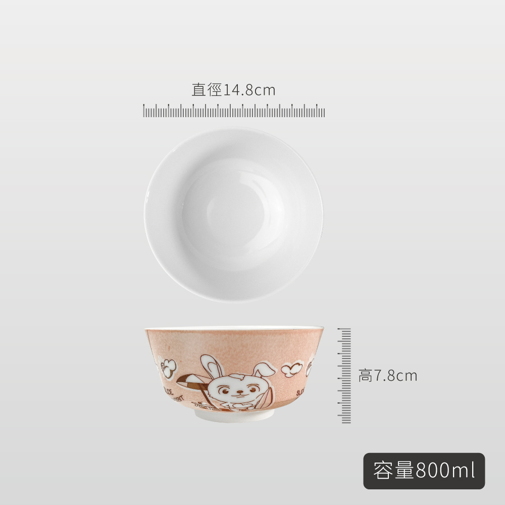 兔寶系列-卡通歐式碗盤 【陶杯杯瓷器】