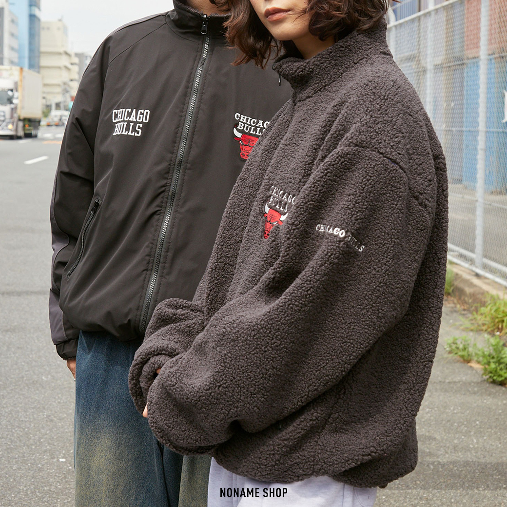 NBA 抓絨 雙面 寬鬆 抽繩 尼龍 立領 外套 四色 (男/女同款)