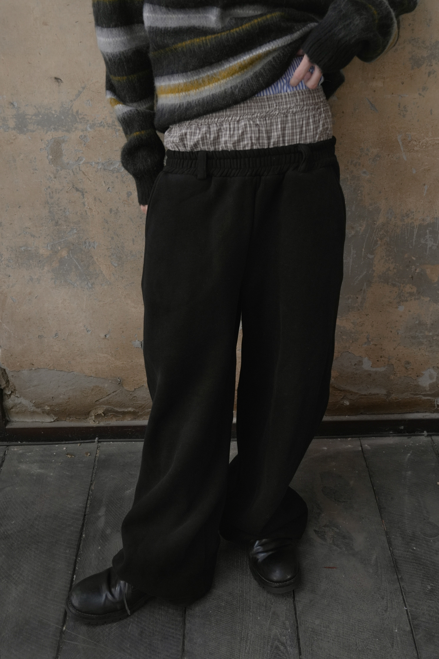 【Unisex】Double Brushed Layer Balloon Pants #長褲