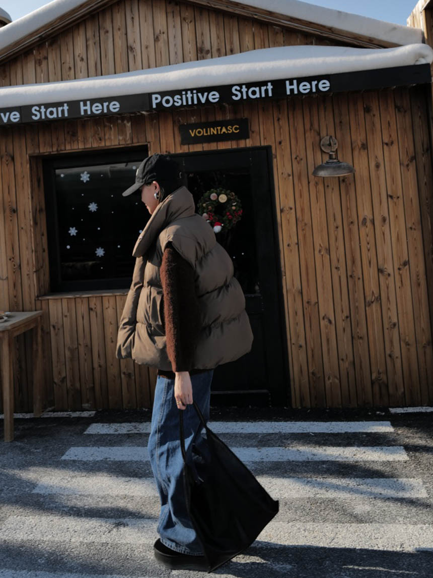 寬版立領麵包外搭背心*4色