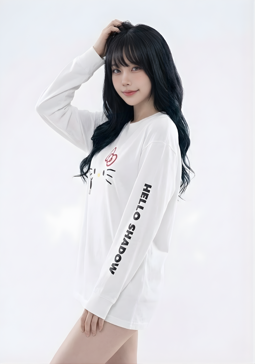 日本預訂 graniph GH X HELLO KITTY HELLO SHADOW The Girl of My Dreams | Oversized Long Sleeve Tee 再預訂3月尾到貨