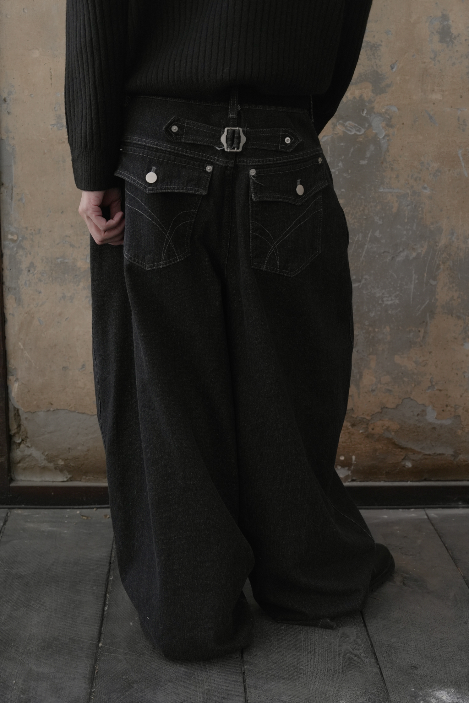 Broad Stripe Denim Pants #牛仔褲