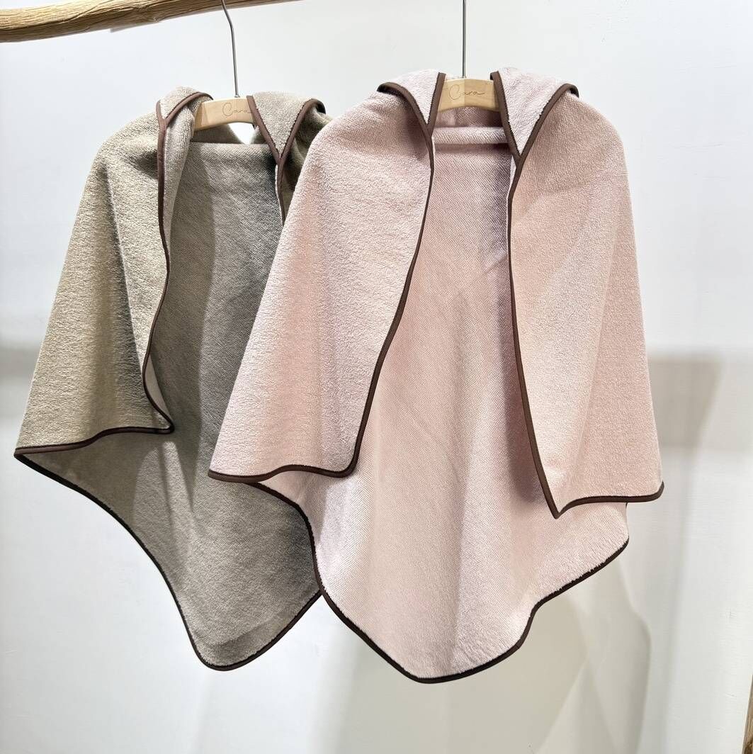 Everyday by Roberta 竹纖維寶寶連帽浴巾 HOODED TOWEL - dusty pink