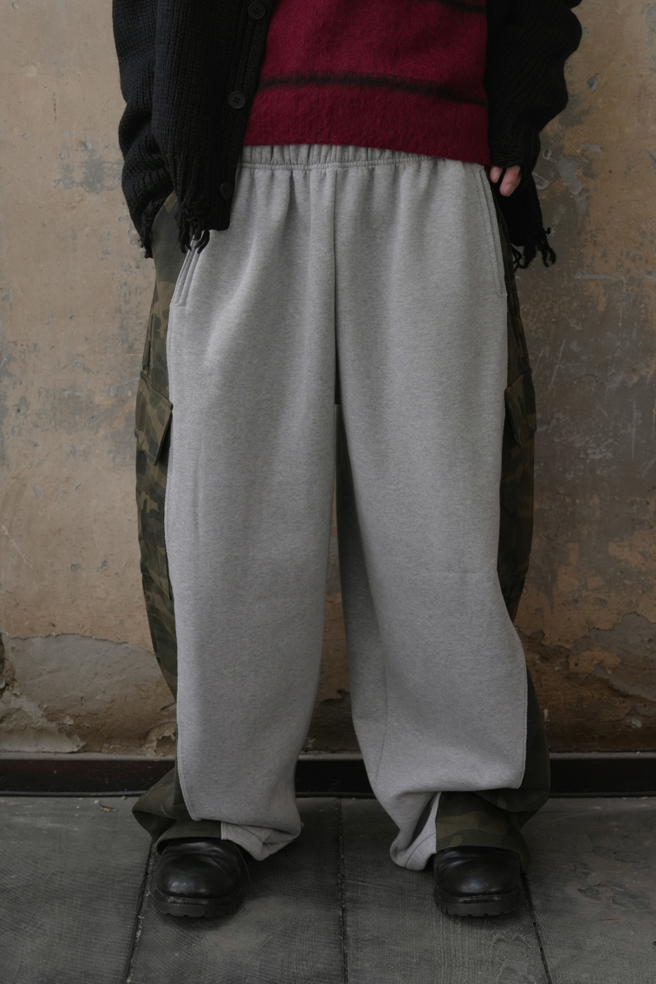 Camo Color-Block Balloon Pants #長褲