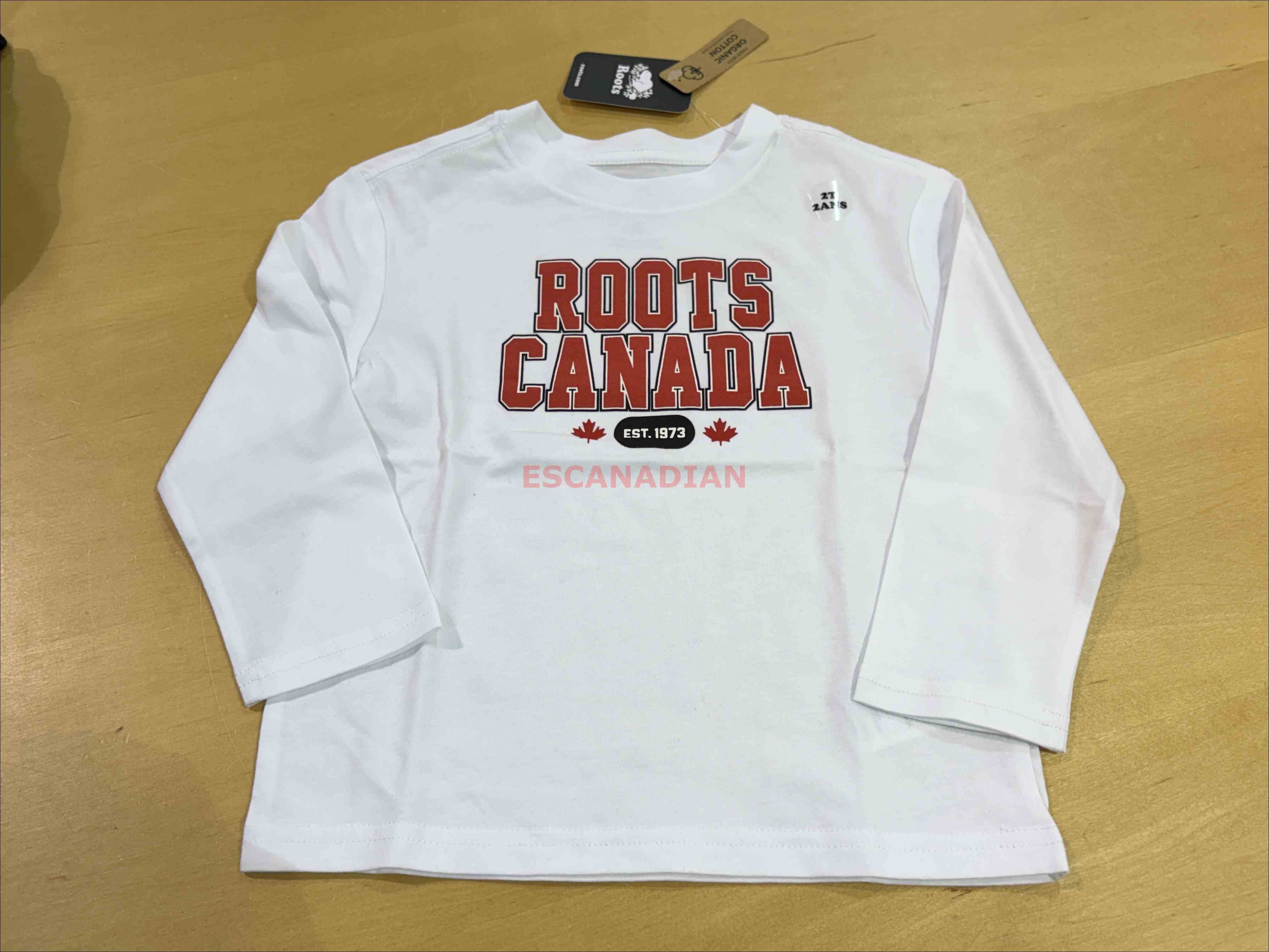 ROOTS 小童/Baby 加拿大款 字樣 長TEE