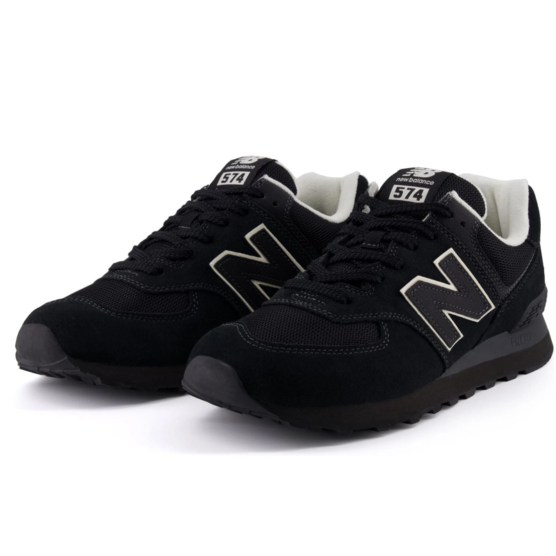 〈連線代購商品〉男女鞋 niko and... X NEW BALANCE 574 NB 全黑 聯名款 三色鞋帶 低筒 休閒 跑鞋【U574NAB】