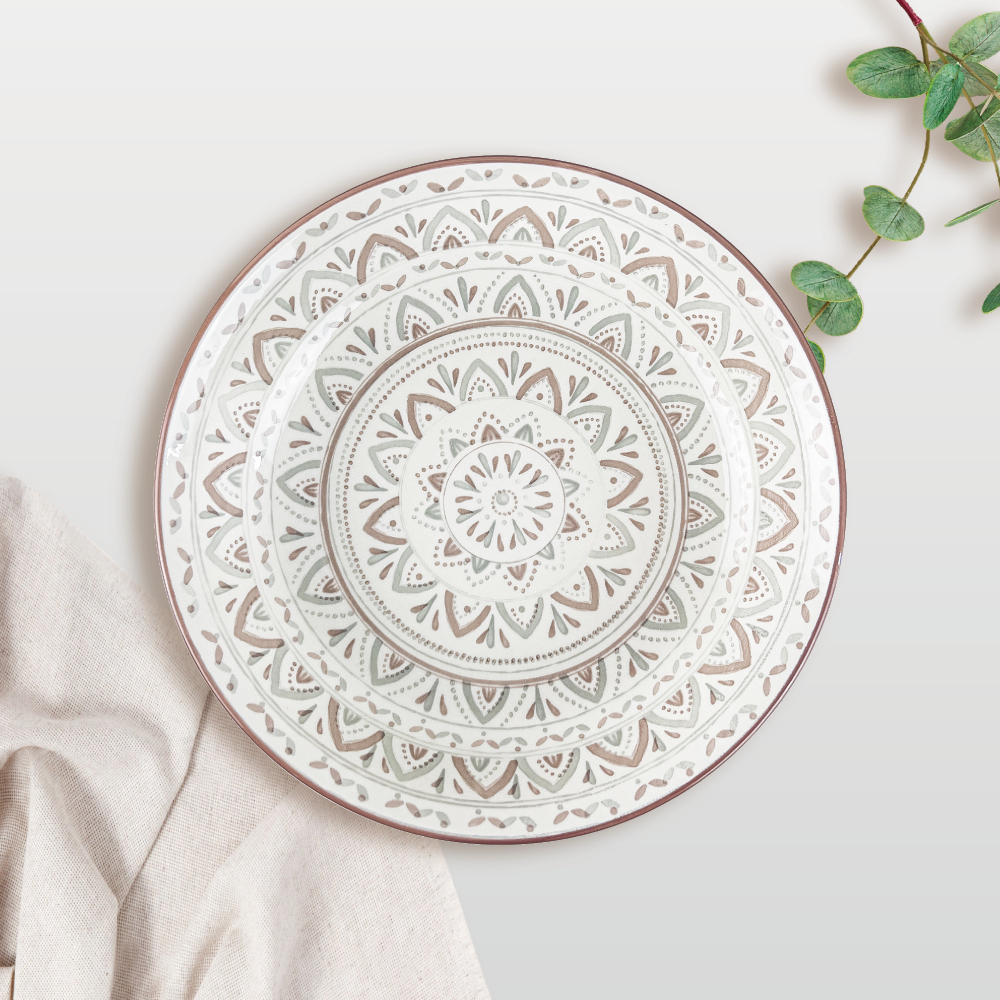 8吋機印飯盤-12色