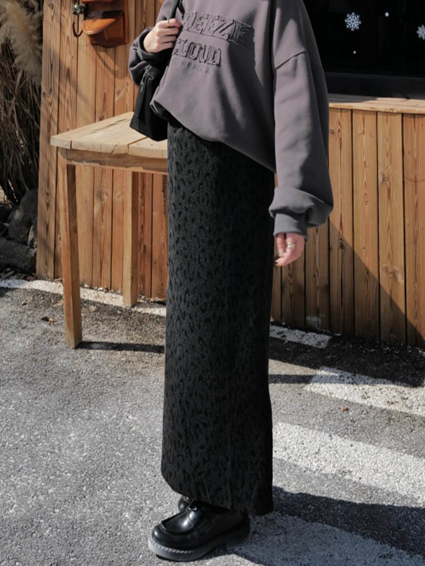 磨毛半裙豹紋*2色