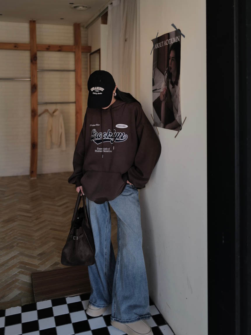 連帽刺繡字母衛衣*4色