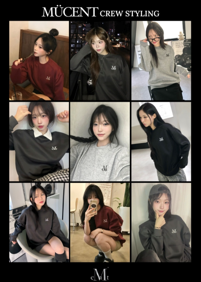 【直播】MUCENT LL010708 SIGNATURE BASIC LOGO 圓領衛衣