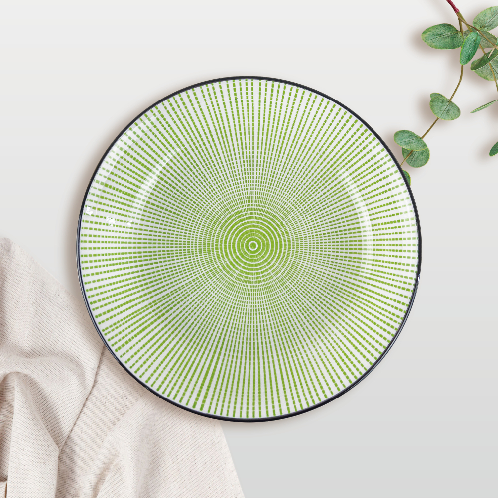 8吋機印飯盤-8色