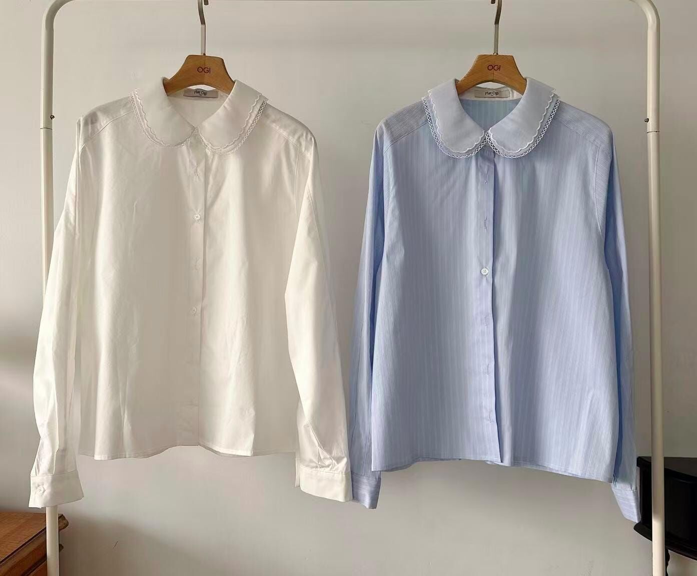 OG5402 花邊反領恤衫