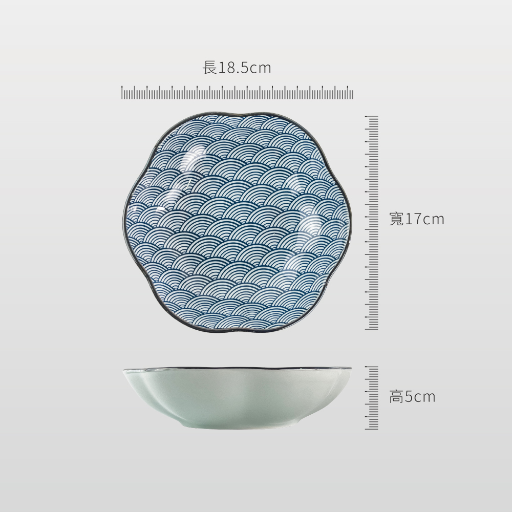 6吋麵碗 機印7吋梅花盤