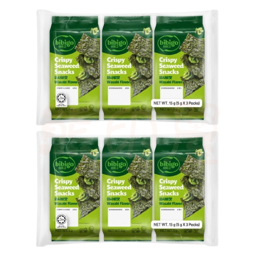 韓國 CJ bibigo 香脆即食紫菜(芥末味) X2