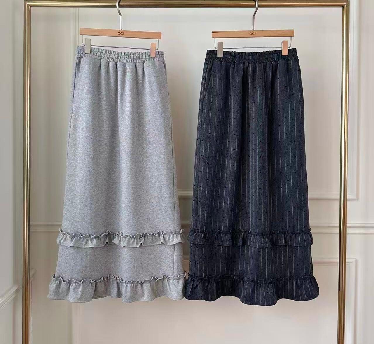 OG5410 荷葉邊長裙