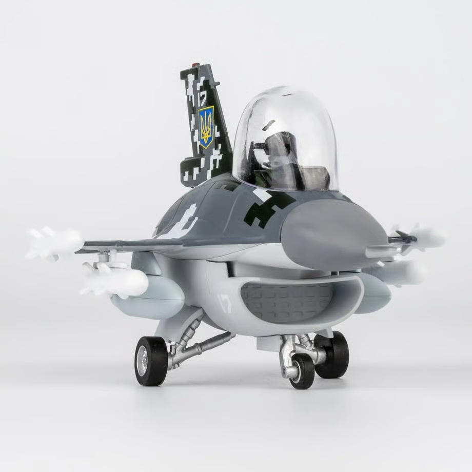 鐵流Q版 Q版 烏克蘭空軍 F-16AM 迷彩 含有底座