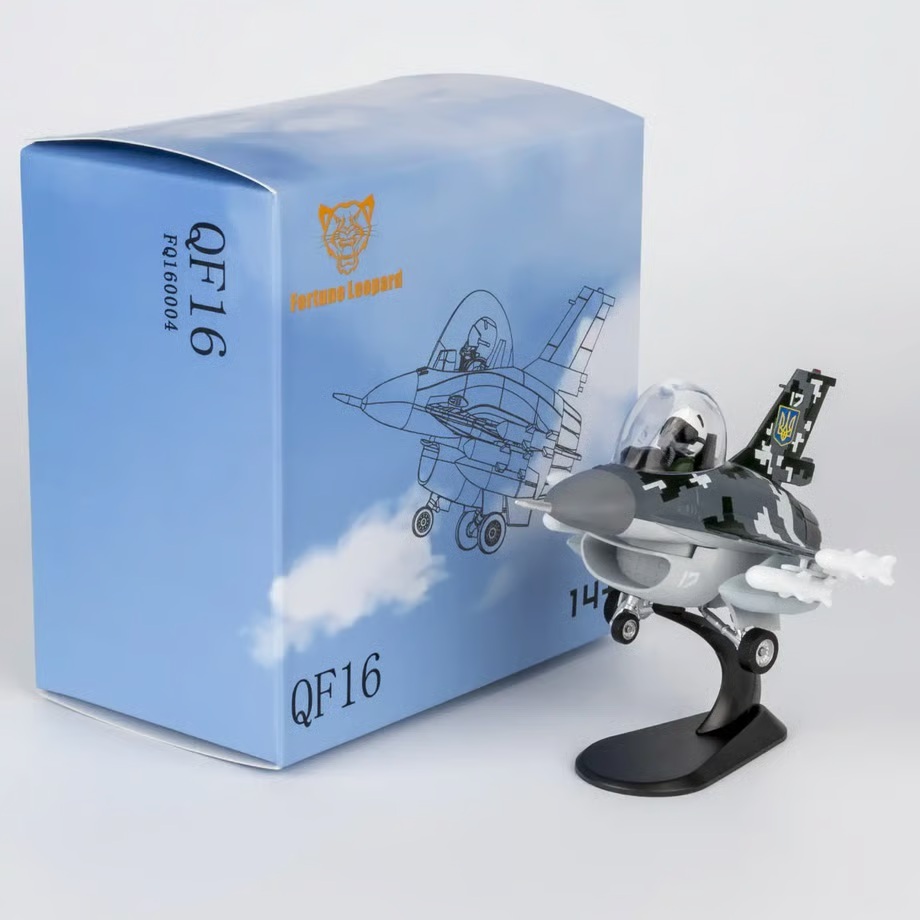鐵流Q版 Q版 烏克蘭空軍 F-16AM 迷彩 含有底座