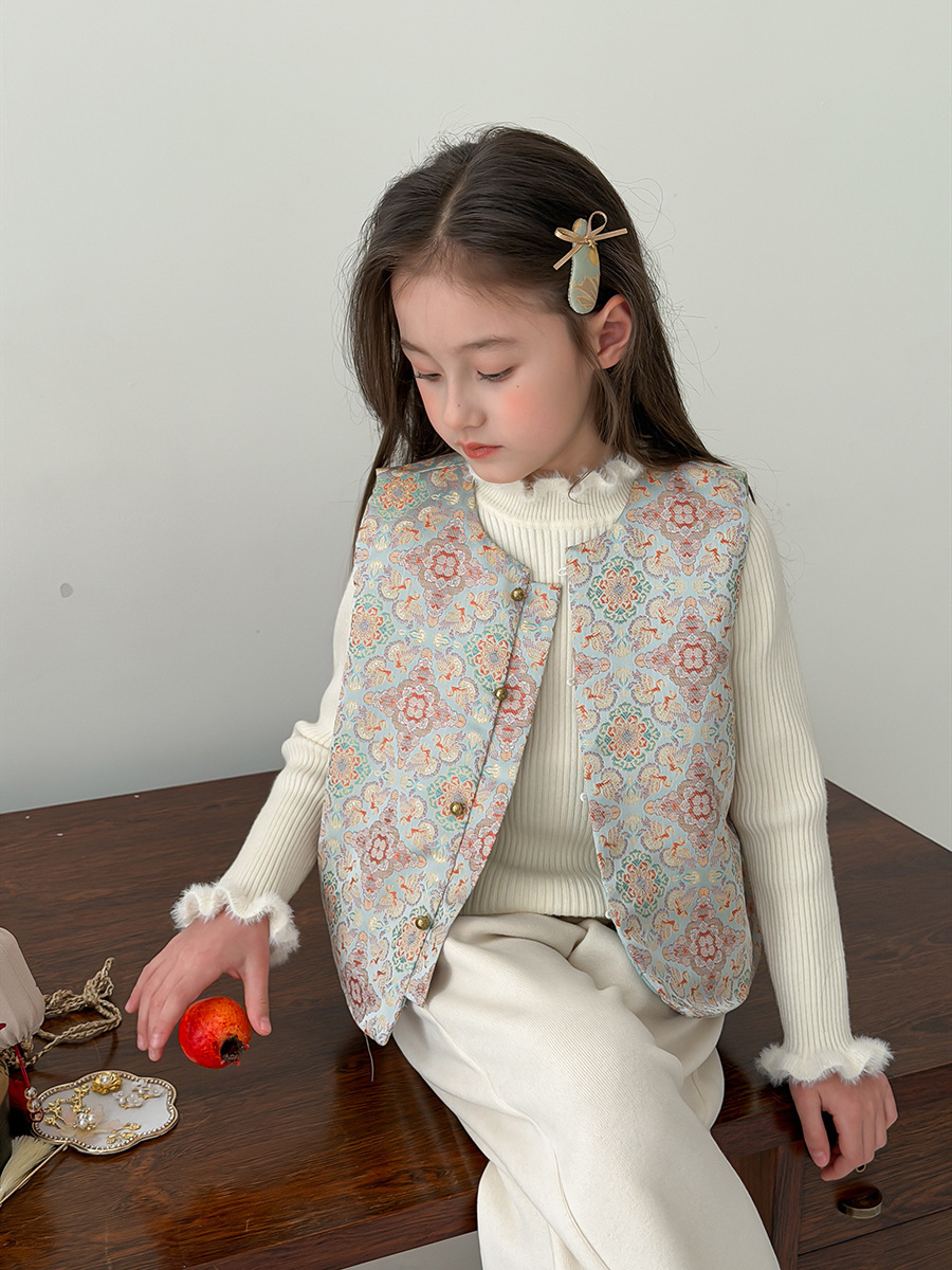 白底藍花/青底繁花中國風背心(90-170)