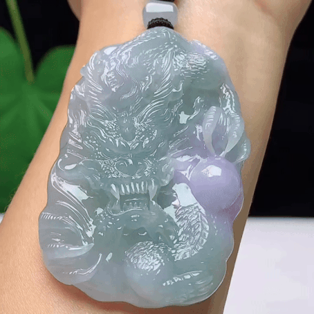 1226328 翡翠紫底龍牌