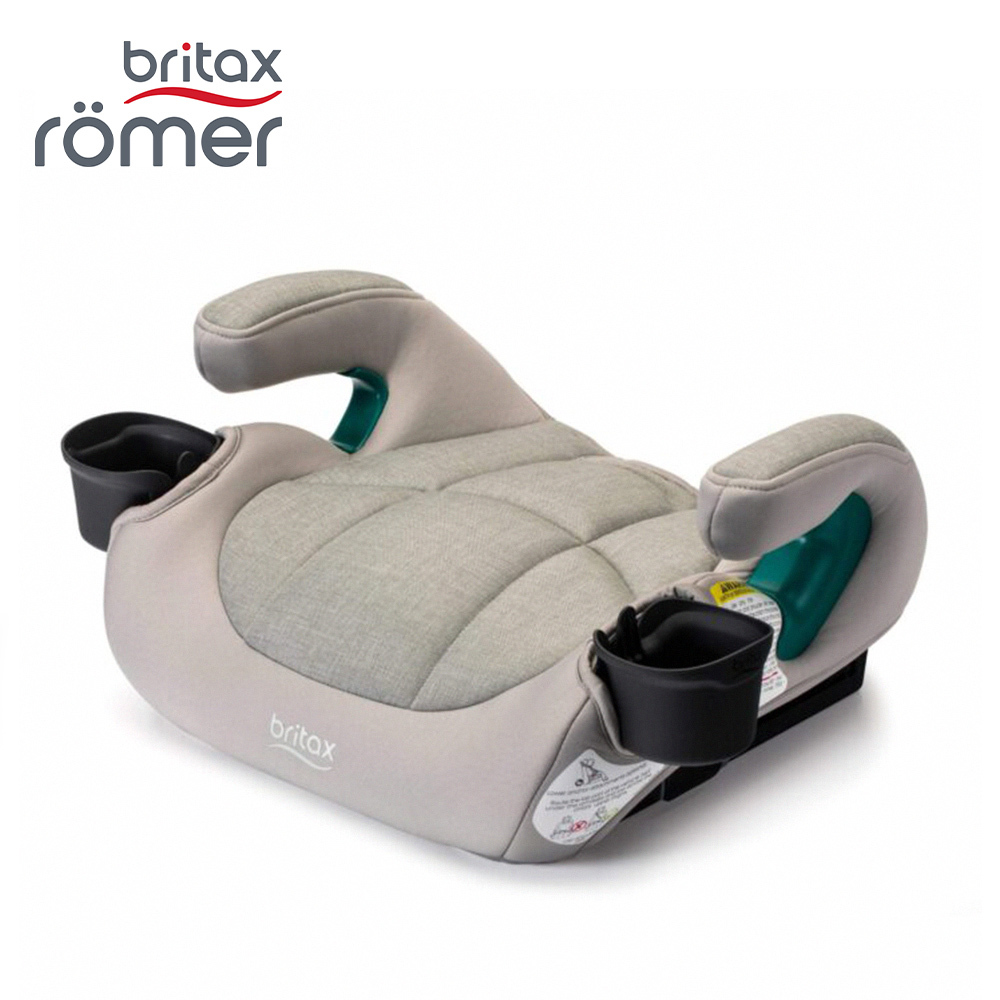 【Britax Römer】 英國 輔助型汽車增高座墊 UpNGo Booster Seat - 卡其灰 (BX05102-9) 附杯架*2