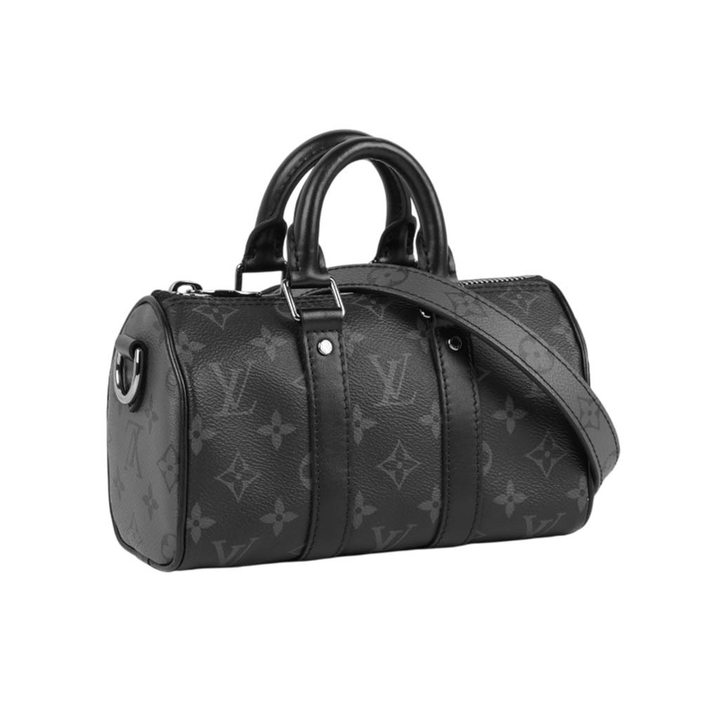 【Louis Vuitton】City Keepall XS 迷你波士頓包(黑灰色)