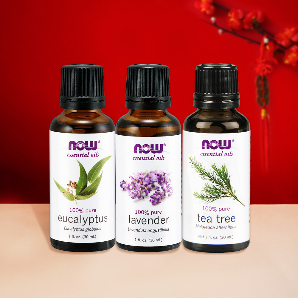 歲歲平安組合【NOW】薰衣草精油+茶樹精油+藍膠尤加利精油(30ml/瓶) /純精油/限量60組