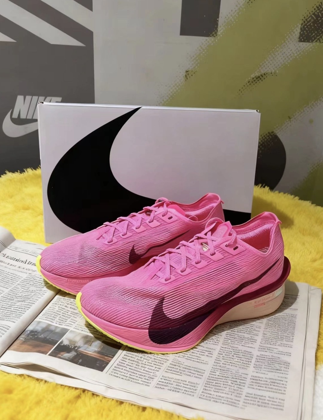 女鞋 NIKE W ZOOMX VAPORFLY NEXT% 4 粉色 輕量 碳纖維 網布 運動 慢跑鞋【HF6412-601】
